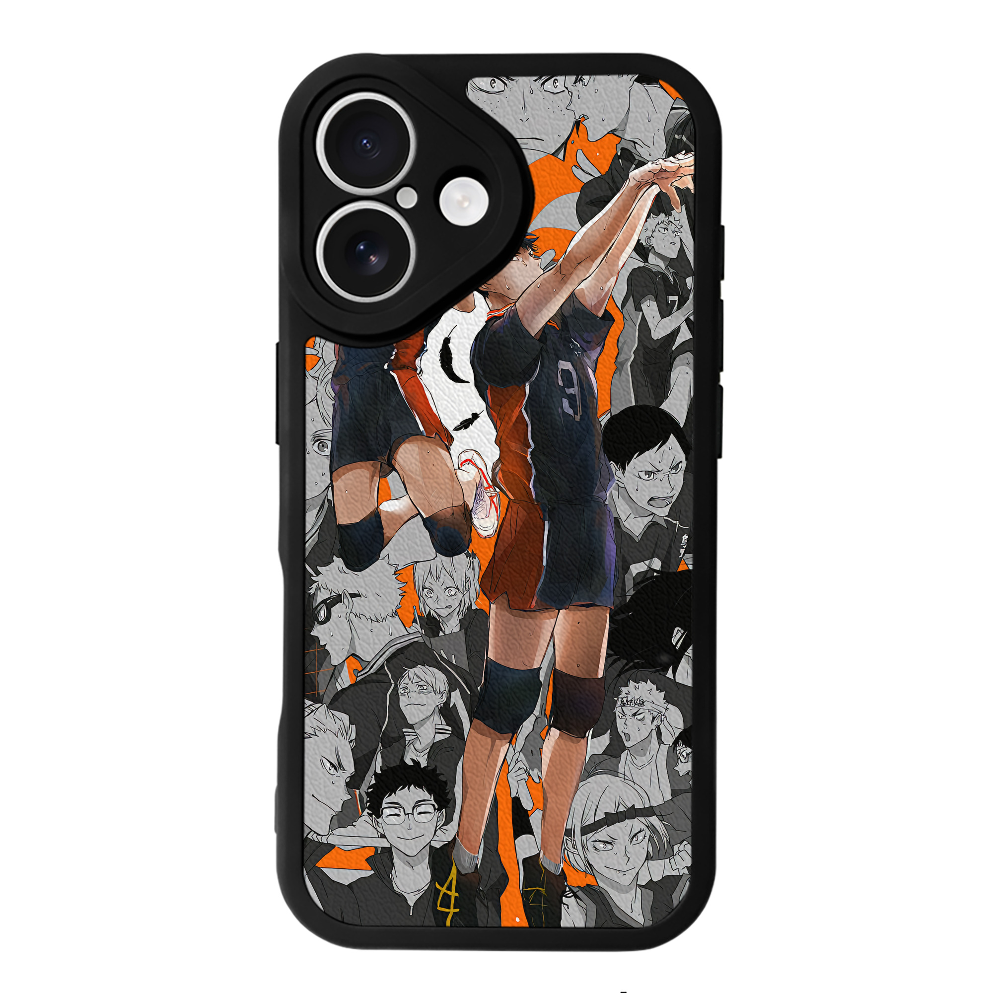 （画像用） ハイキュー!! Haikyu!! 【iPhone 16シリーズ対応】シリコンスマホケース（レザー調） 材質：シリコン